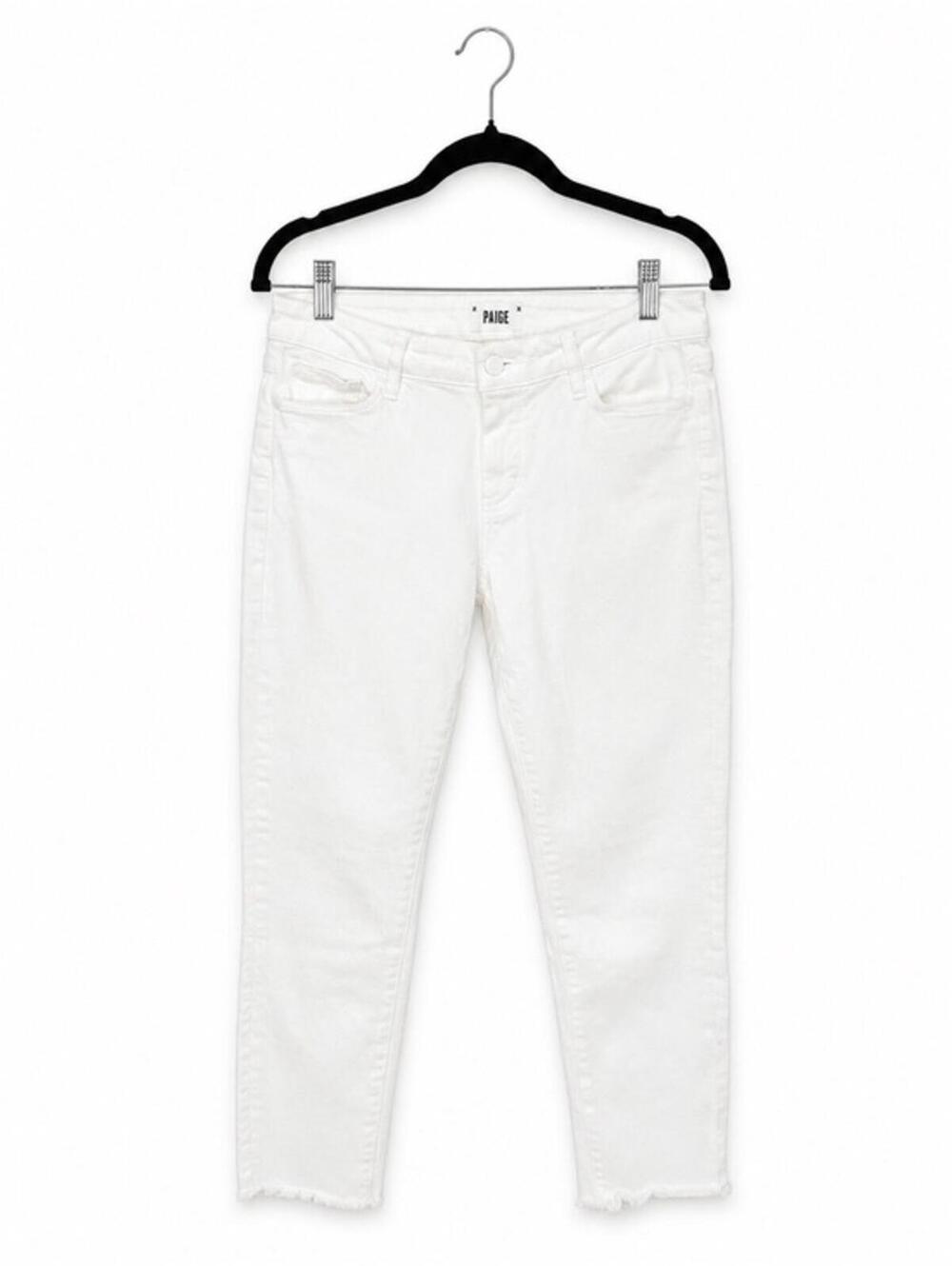 Paige Women's Skyline Skinny Crop Jeans in Crisp White Size 29